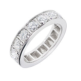 Platinum 1.95ct Diamond Wedding Band Ring Size 8.75