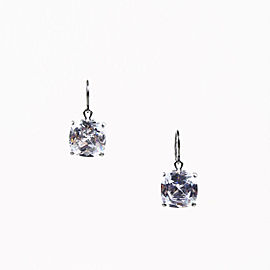 Bottega Veneta 925 Sterling Silver Cubic Zirconia Drop Earrings