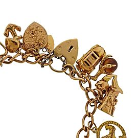 English Gold 3D Gemstone Charm Bracelet