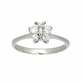 Diamond 18k white gold Butterfly Motif Ring