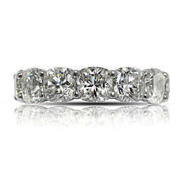 10 CARAT CUSHION CUT DIAMOND ETERNITY BAND IN 18K WHITE GOLD U SHAPED SHARED PRONG 80 POINTER BY MIKE NEKTA