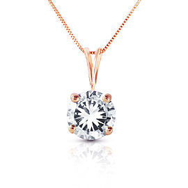 14K Solid Rose Gold Necklace withNatural 0.50 CTW Diamond