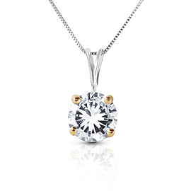 0.5 CTW 14K Solid White Gold Be Counted Diamond Necklace