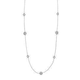 Sterling Silver White Topaz Necklace