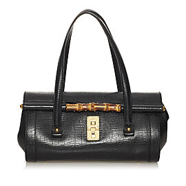 Gucci Bamboo Leather Bullet Handbag