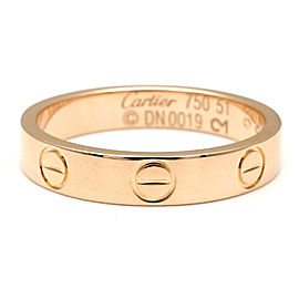 Cartier 18K Pink Gold Mini Love Ring Size 5.75