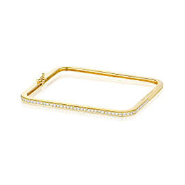 Piece Square Diamond Bangle