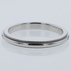 TIFFANY & Co 950 Platinum Milgrain band Ring LXGBKT-1094