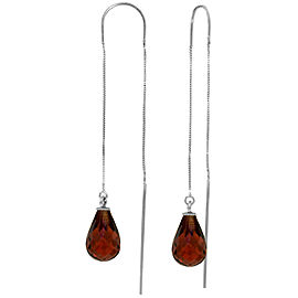 4.5 CTW 14K Solid White Gold Forever In Delight Garnet Earrings