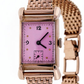 Art Deco His Excellency Academy Award 14k Pink Gold 21 Jewel 7AK Watch Ladies Men's