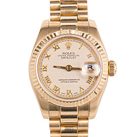 Ladies Rolex 18k Yellow Gold President 179178 Rare Textured Dial