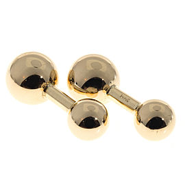 Vintage Estate 1950 14k Yellow Gold Bar Bell Cuff Links