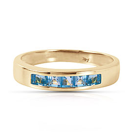 0.6 CTW 14K Solid Gold Never Quaint Blue Topaz Ring