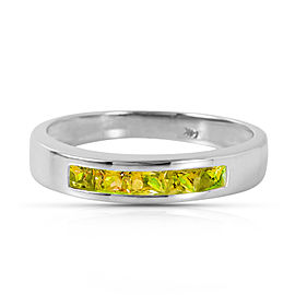 0.6 CTW 14K Solid White Gold Feelings Are Forever Peridot Ring