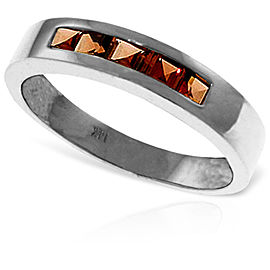 0.6 CTW 14K Solid White Gold Gloria Garnet Ring