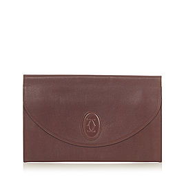 Cartier Must de Cartier Leather Clutch Bag