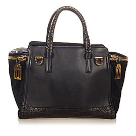 Gancini Leather Satchel