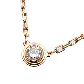 Cartier Diamants Légers Necklace SM 1P Diamond 0.09ct Rose Gold