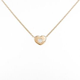 TIFFANY & Co 18K Pink Gold Modern heart Necklace LXGKM-58