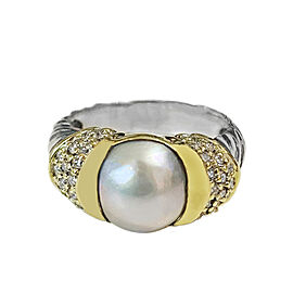 DAVID YURMAN Pearl & Diamond Cocktail Ring