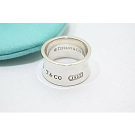 Tiffany & Co. Sterling Silver 1837 Wide Ring Size 5"