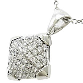 Bulgari 750 White Gold Piramide Necklace