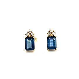 Natural Sapphire Diamond Earrings 14k Gold 2.14 TCW Certified $2,950 121247