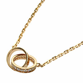 CARTIER Baby Love Diamond 18k Pink Gold Necklace