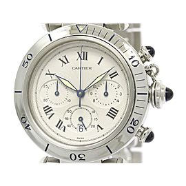 Cartier Pasha Chronograph Stainless Steel Quartz 38mm Mens Watch