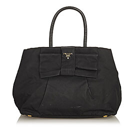 Prada Fiocco Bow Tessuto Tote Bag