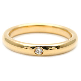 Tiffany&Co. Stacking Band Ring 1P Diamond K18 Yellow Gold US5