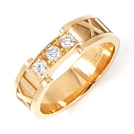 Tiffany & Co 18k Pink Gold Diamond US 4.75 Ring LXWBJ-402