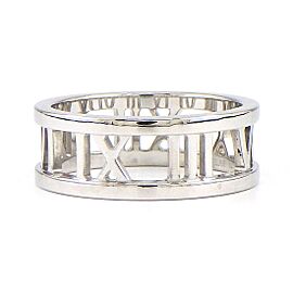 Tiffany & Co 18K White Gold Atlas Open Ring US 5.75 LXWBJ-628