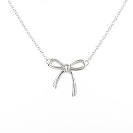 TIFFANY & Co 925 Silver Ribbon Necklace LXGYMK-165