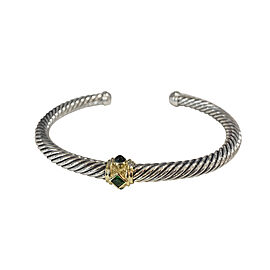 David Yurman Renaissance Bracelet with Chrome Diopside, Hampton Blue Topaz and Gold