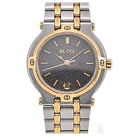 GUCCI 9000L Stainless Steel Gold Plated Quartz Watch LXGJHW