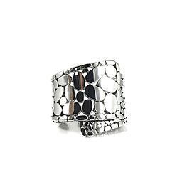 John Hardy 925 Sterling Silver Wide Kali Overlap Cuff Bracelet