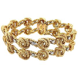 18 Karat Yellow Gold and Diamond Bracelet