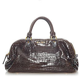 Miu Miu Embossed Patent Leather Satchel