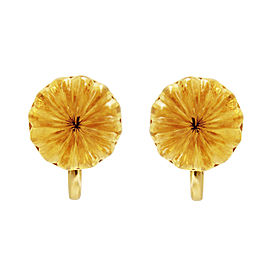 Rare Tiffany & Co. 18k Gold Carved Citrine Earrings