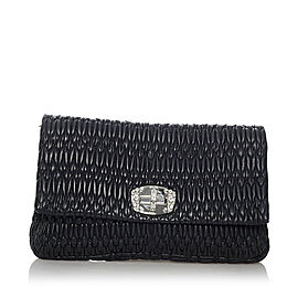 Miu Miu Matelasse Leather Clutch Bag