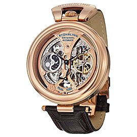 Stuhrling Emperor's Grandeur 127A.334553 Stainless Steel & Leather 49mm Watch