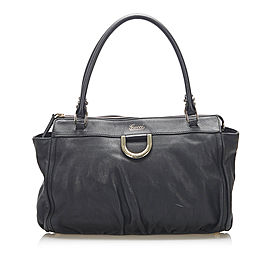 Abbey D-ring Leather Shoulder Bag