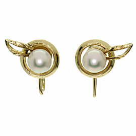 MIKIMOTO 18k Yellow Gold Akoya Pearl Pearl Earring LXGQJ-1057