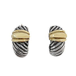 Vintage David Yurman Two-Tone French Clip Earrings