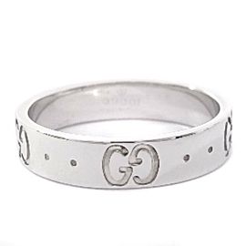 GUCCI 18k white gold icon Ring