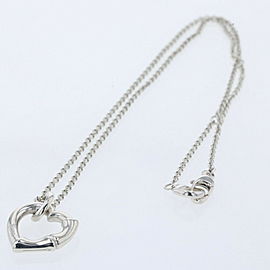 GUCCI 925 Silver Bamboo heart Necklace LXGBKT-30