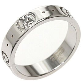 GUCCI 18K white Gold Icon Ring US 4 QJLXG-1453