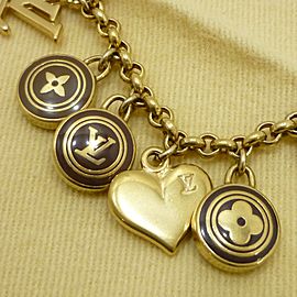 LOUIS VUITTON Brass Porte Cles Chaine Pastilles Charm Necklace