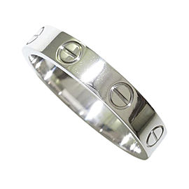 Cartier Mini Love 18K White Gold Ring Size 6